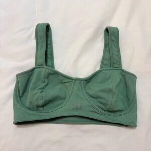 SET Active Sage Ribbed Bralette